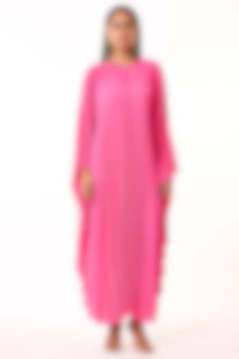 Fuchsia Pink Polyester Summer Dress by Scarlet Sage at Pernia's Pop Up Shop