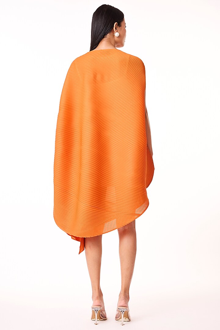Orange Polyester Summer Dress by Scarlet Sage at Pernia's Pop Up Shop