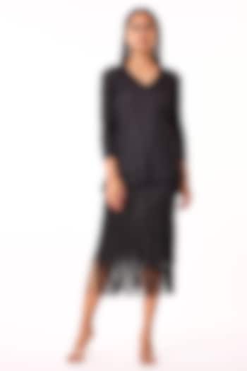 Black Polyester Skirt Set by Scarlet Sage at Pernia's Pop Up Shop