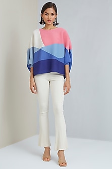 Pink Color-Blocked Top by Scarlet Sage-POPULAR PRODUCTS AT STORE