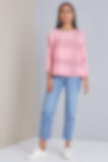 Candy Pink Printed Top by Scarlet Sage at Pernia's Pop Up Shop