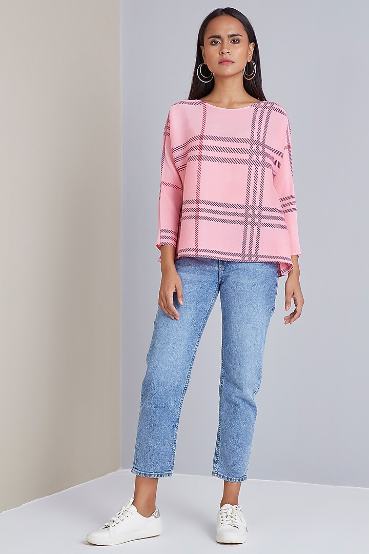 Candy Pink Printed Top by Scarlet Sage at Pernia's Pop Up Shop