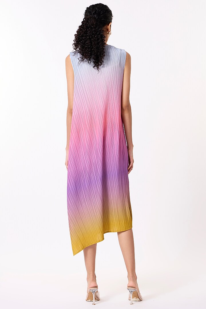 Purple Polyester Ombre Printed A-Line Summer Dress by Scarlet Sage at Pernia's Pop Up Shop