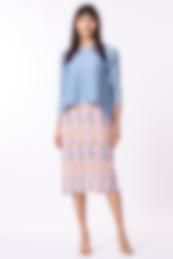 Pink Polyester Abstract Printed Summer Dress by Scarlet Sage at Pernia's Pop Up Shop