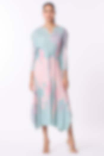 Mint Polyester Printed Dress by Scarlet Sage at Pernia's Pop Up Shop