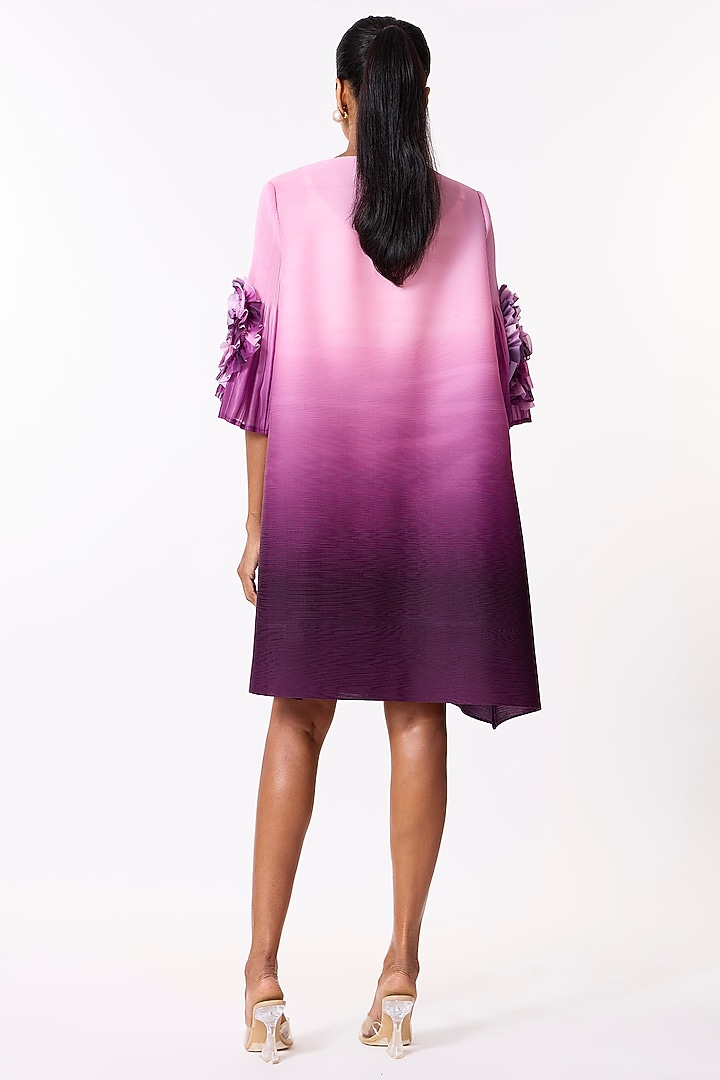 Purple Ombre Polyester Embellished A-Line Summer Dress by Scarlet Sage at Pernia's Pop Up Shop