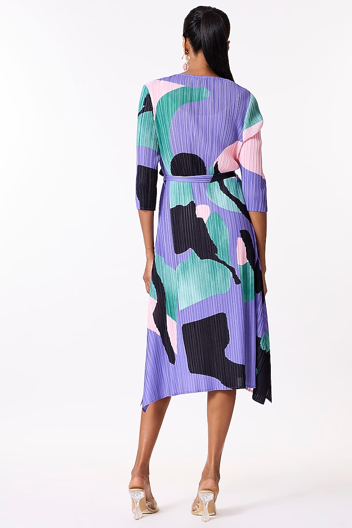Violet Polyester Printed Summer Dress by Scarlet Sage at Pernia's Pop Up Shop