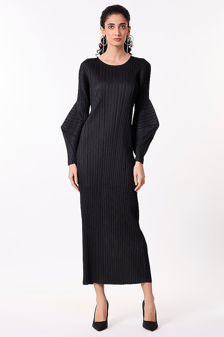 Black Polyester Dress by Scarlet Sage