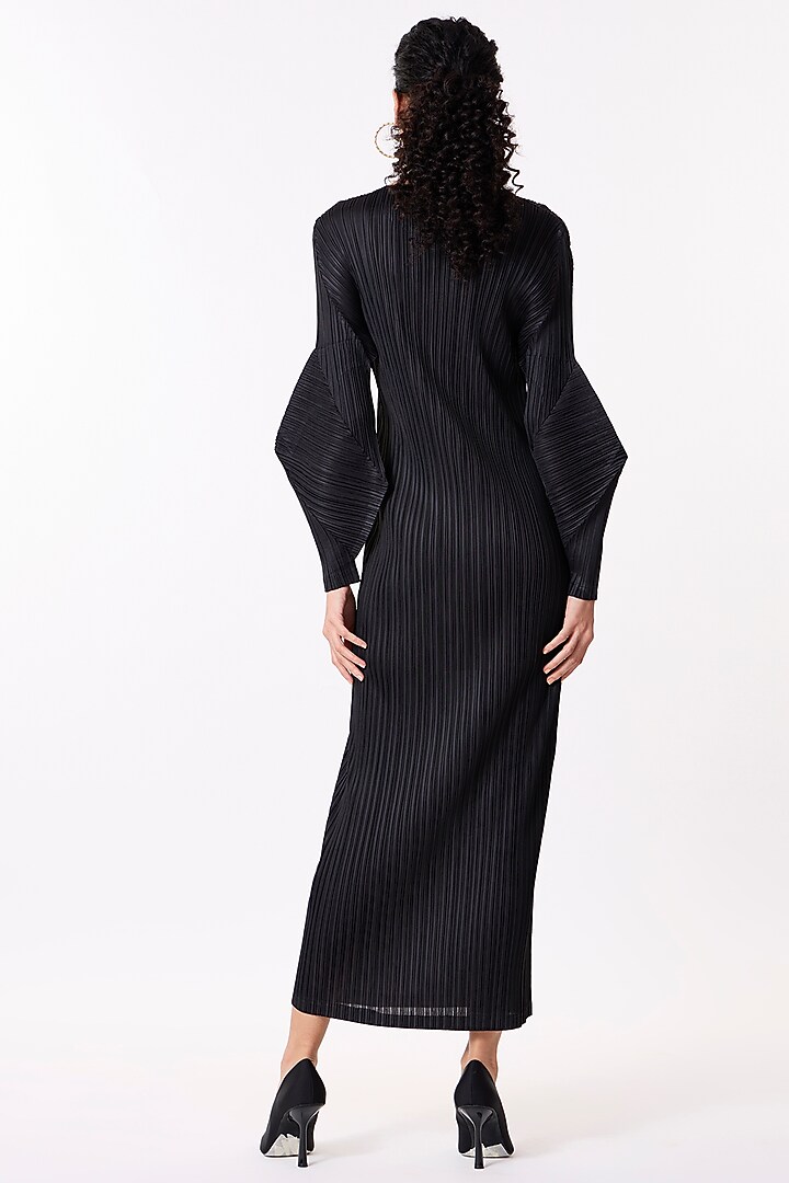 Black Polyester Summer Dress by Scarlet Sage at Pernia's Pop Up Shop