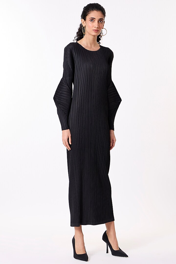 Black Polyester Summer Dress by Scarlet Sage at Pernia's Pop Up Shop
