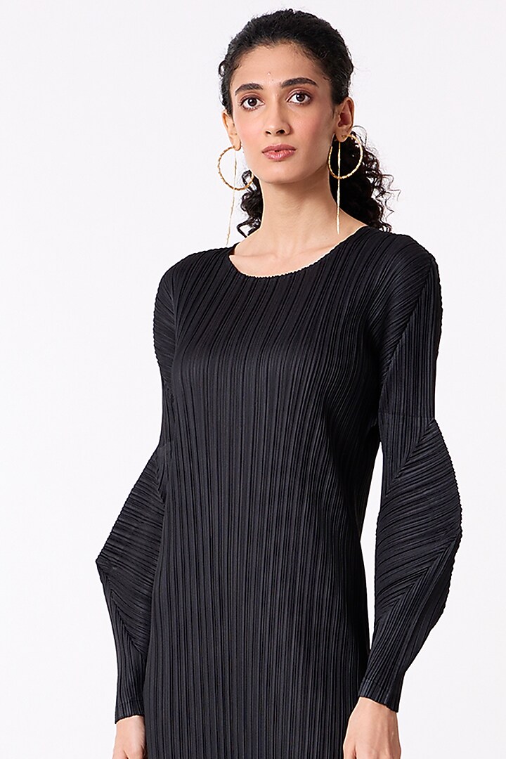 Black Polyester Summer Dress by Scarlet Sage at Pernia's Pop Up Shop
