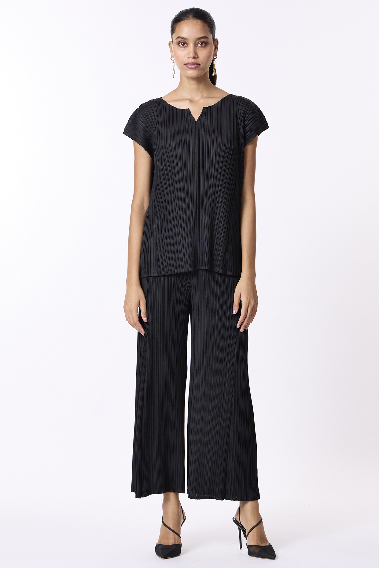 Black Polyester Co-Ord Set by Scarlet Sage at Pernia's Pop Up Shop