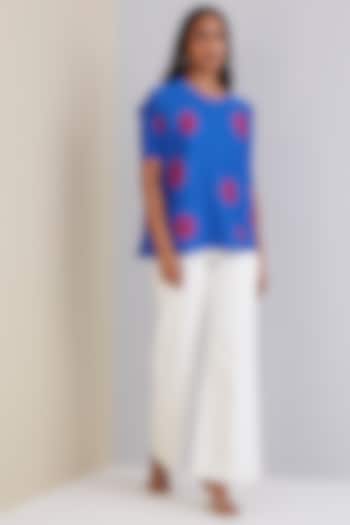 Royal Blue Printed Top by Scarlet Sage at Pernia's Pop Up Shop