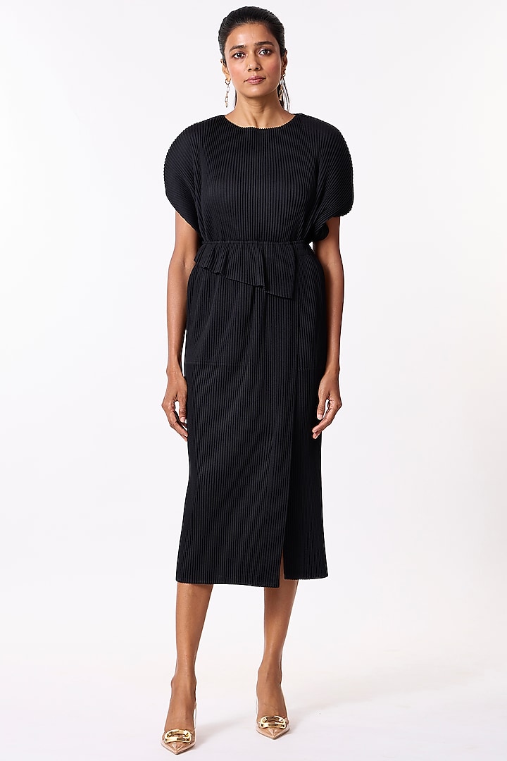 Black Polyester Skirt Set by Scarlet Sage at Pernia's Pop Up Shop