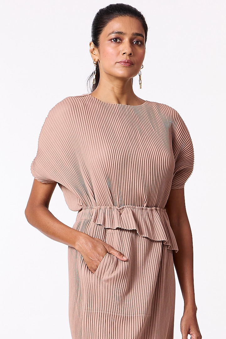 Mocha Polyester Skirt Set by Scarlet Sage at Pernia's Pop Up Shop