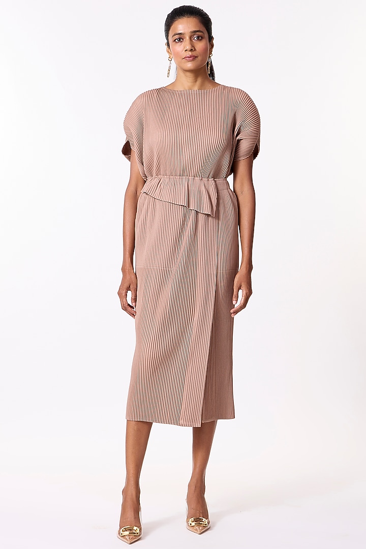 Mocha Polyester Skirt Set by Scarlet Sage at Pernia's Pop Up Shop