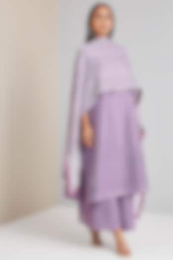 Lilac Fit & Flare Kurta Set by Scarlet Sage at Pernia's Pop Up Shop