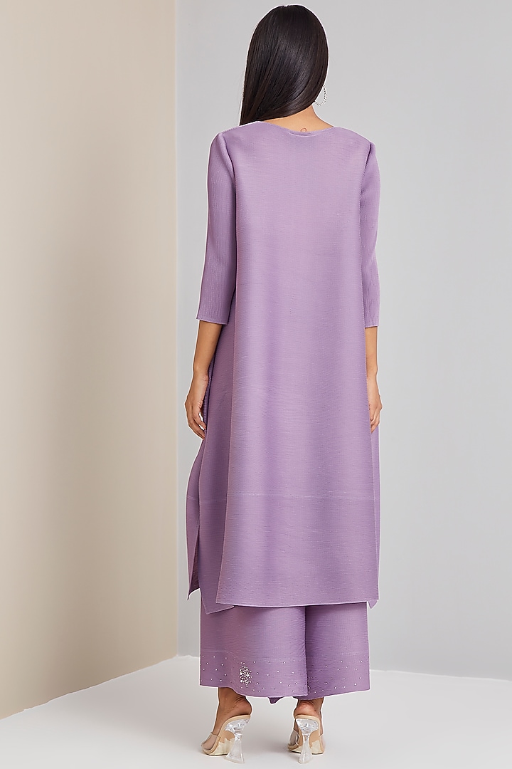 Lilac Fit & Flare Kurta Set by Scarlet Sage at Pernia's Pop Up Shop