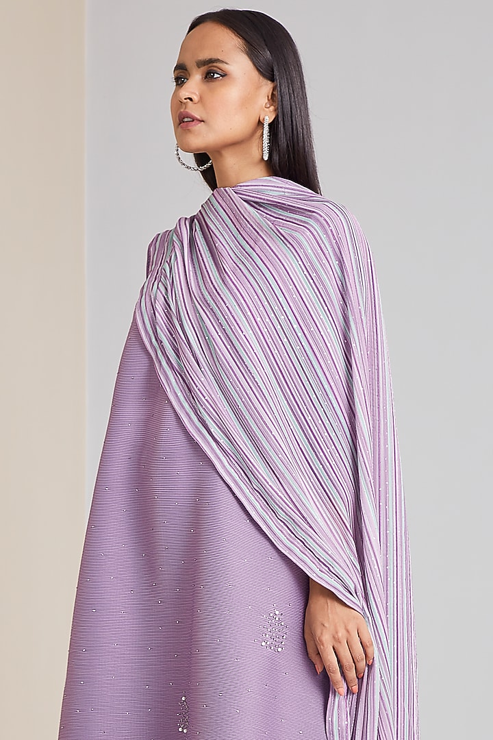 Lilac Fit & Flare Kurta Set by Scarlet Sage at Pernia's Pop Up Shop