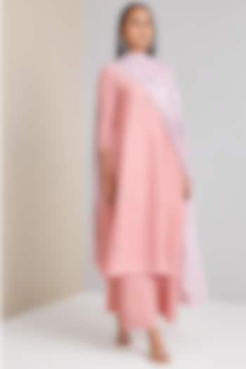 Pink Fit & Flare Kurta Set by Scarlet Sage at Pernia's Pop Up Shop