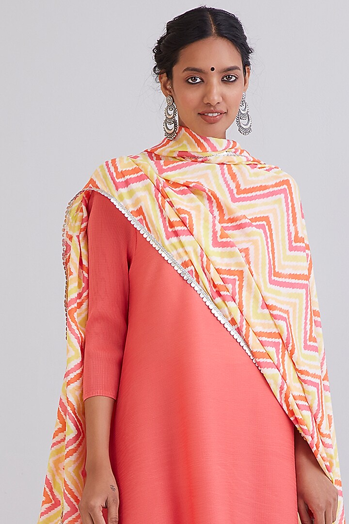 Taffy Pink Fit & Flare Kurta Set by Scarlet Sage at Pernia's Pop Up Shop