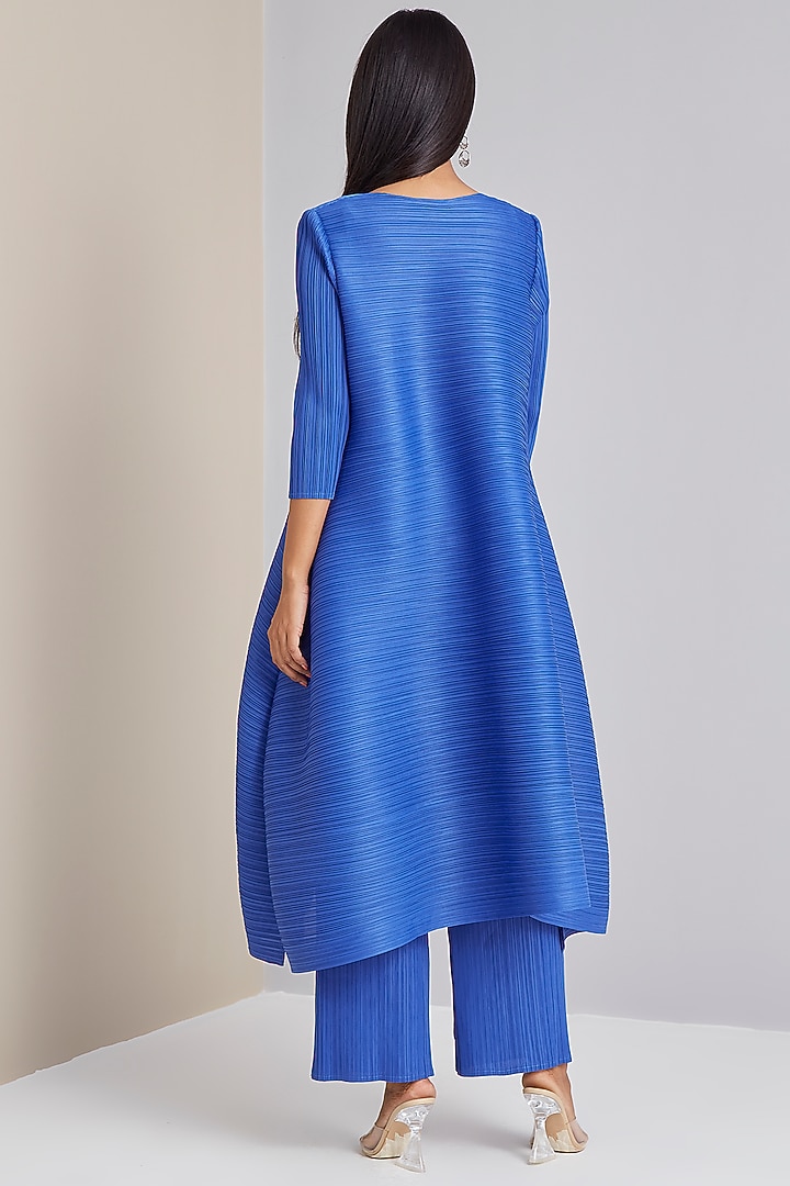 Royal Blue A-Line Kurta Set by Scarlet Sage at Pernia's Pop Up Shop