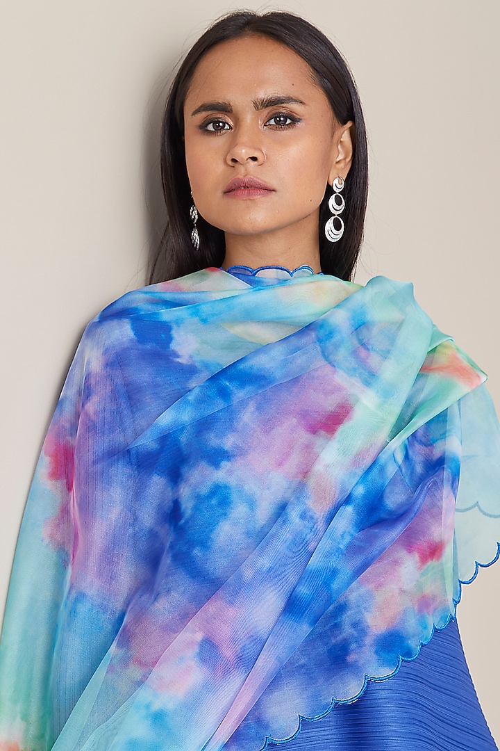 Royal Blue A-Line Kurta Set by Scarlet Sage at Pernia's Pop Up Shop