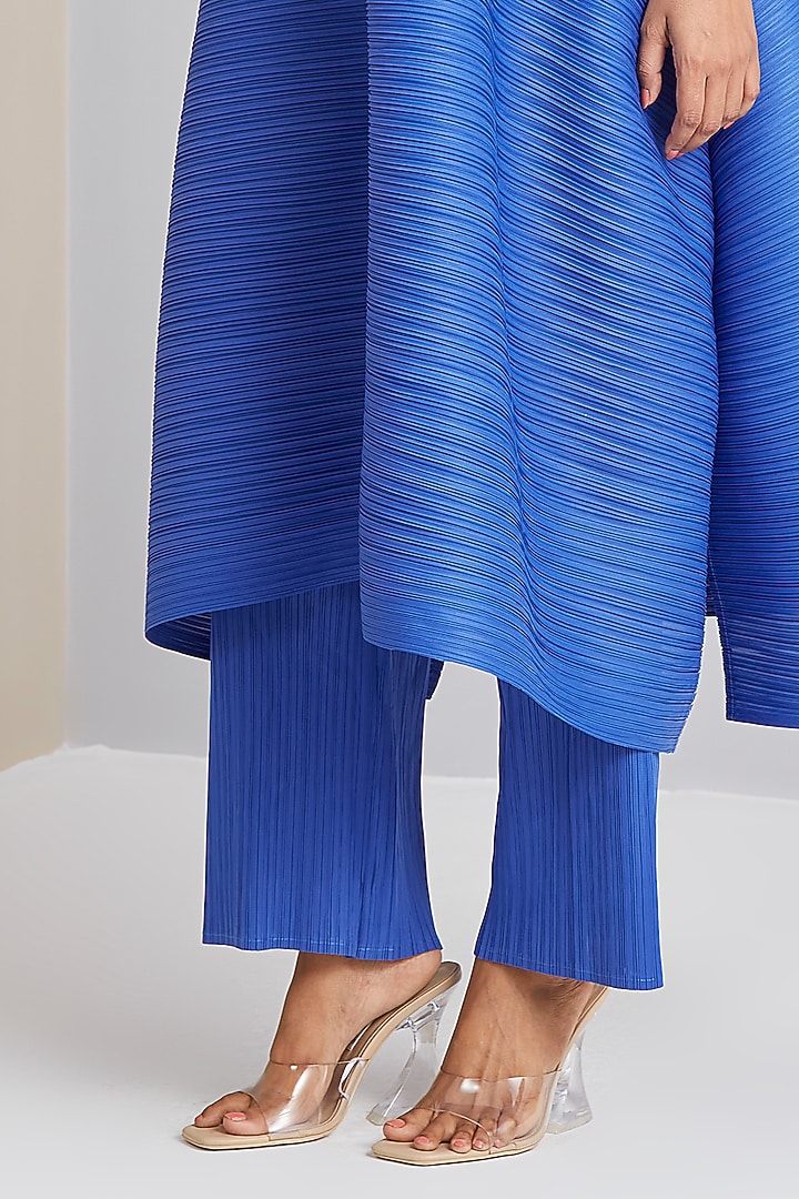 Royal Blue A-Line Kurta Set by Scarlet Sage at Pernia's Pop Up Shop