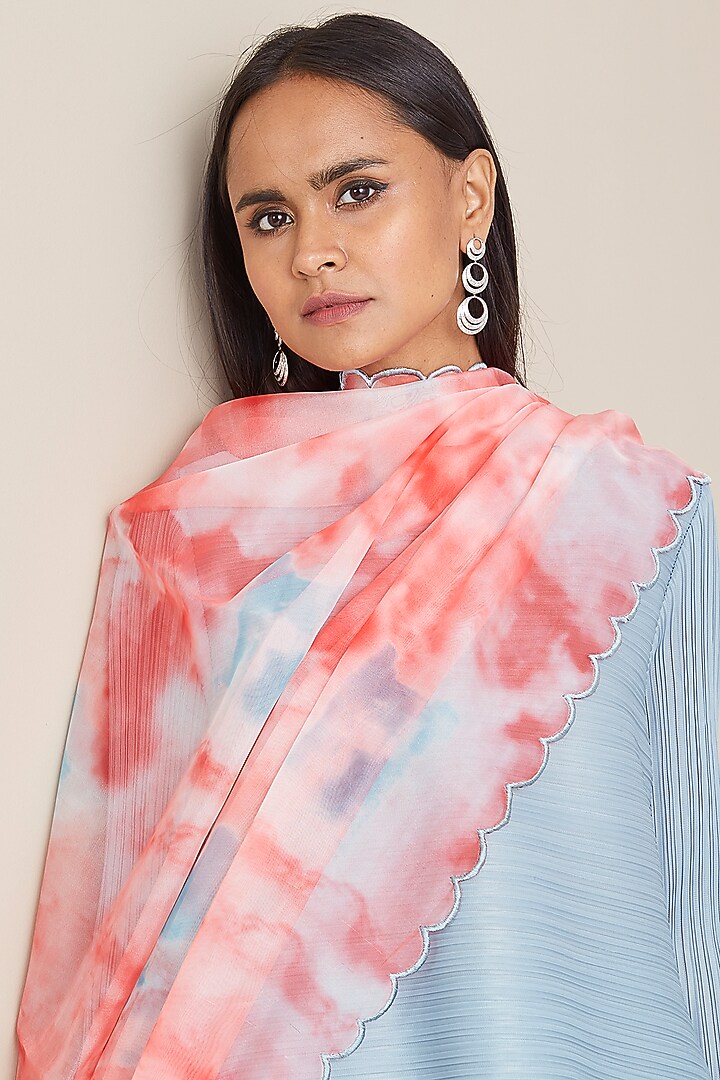 Light Blue A-Line Kurta Set by Scarlet Sage at Pernia's Pop Up Shop
