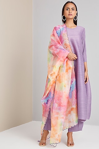 Lavender A-Line Kurta Set by Scarlet Sage