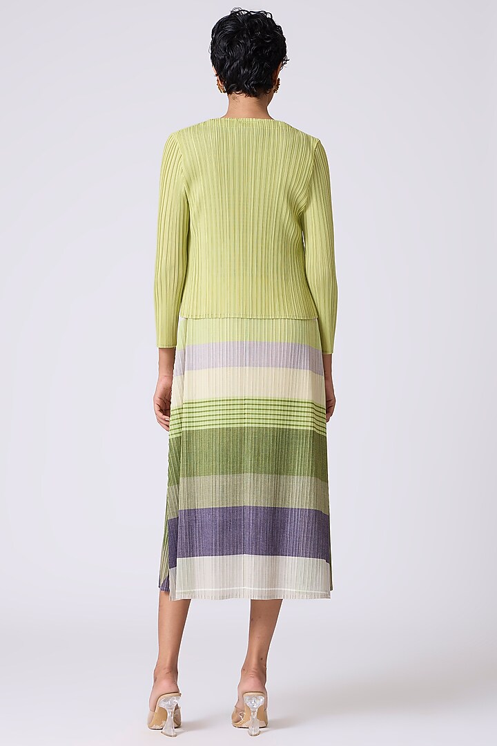 Multi-Colored Polyester Midi Summer Dress With Cardigan Jacket by Scarlet Sage at Pernia's Pop Up Shop