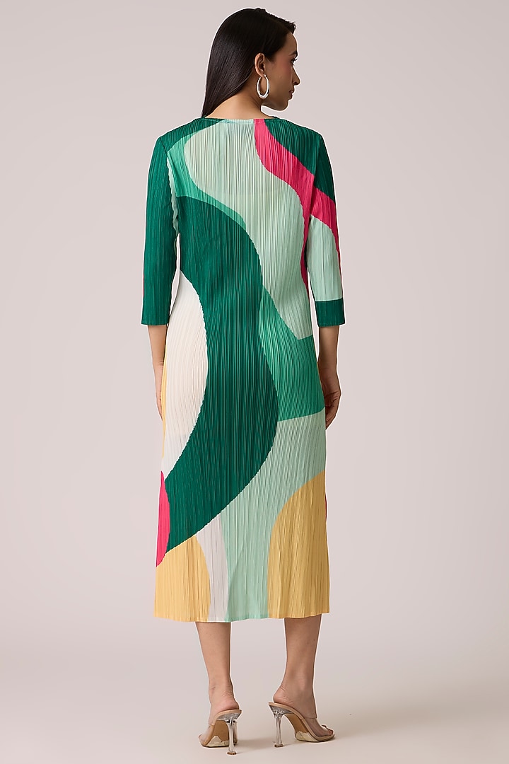 Multi-Colored Polyester Midi Summer Dress by Scarlet Sage at Pernia's Pop Up Shop