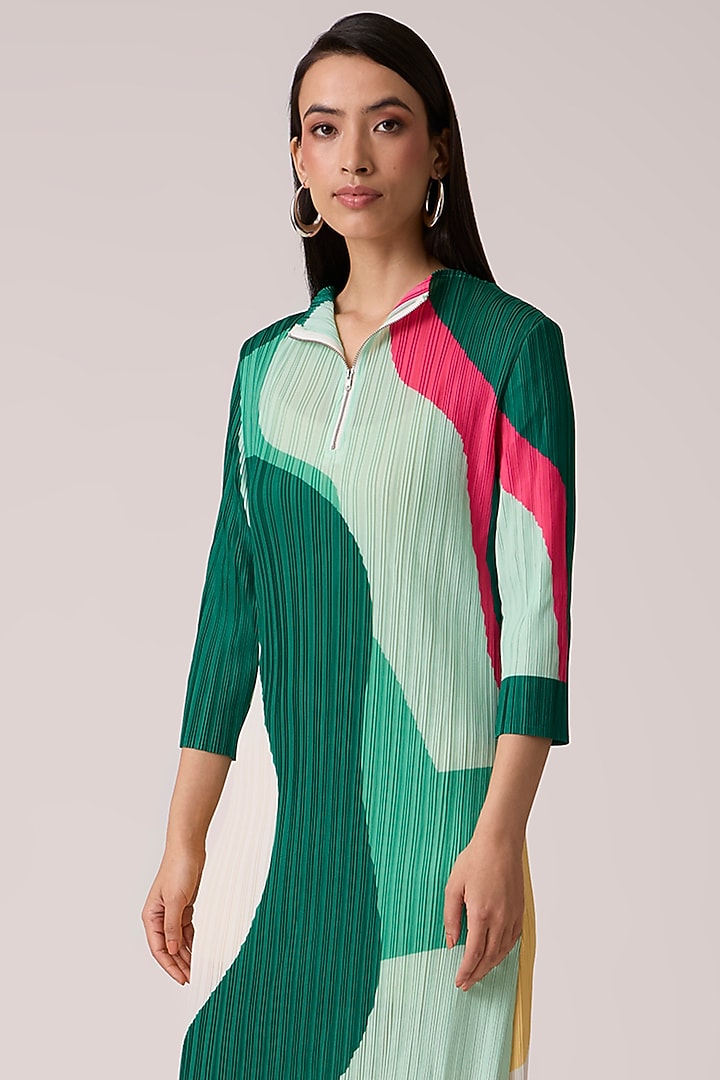 Multi-Colored Polyester Midi Summer Dress by Scarlet Sage at Pernia's Pop Up Shop