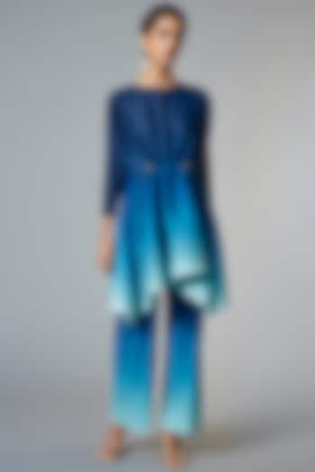 Catalina Blue Ombre Asymmetrical Tunic Set by Scarlet Sage at Pernia's Pop Up Shop