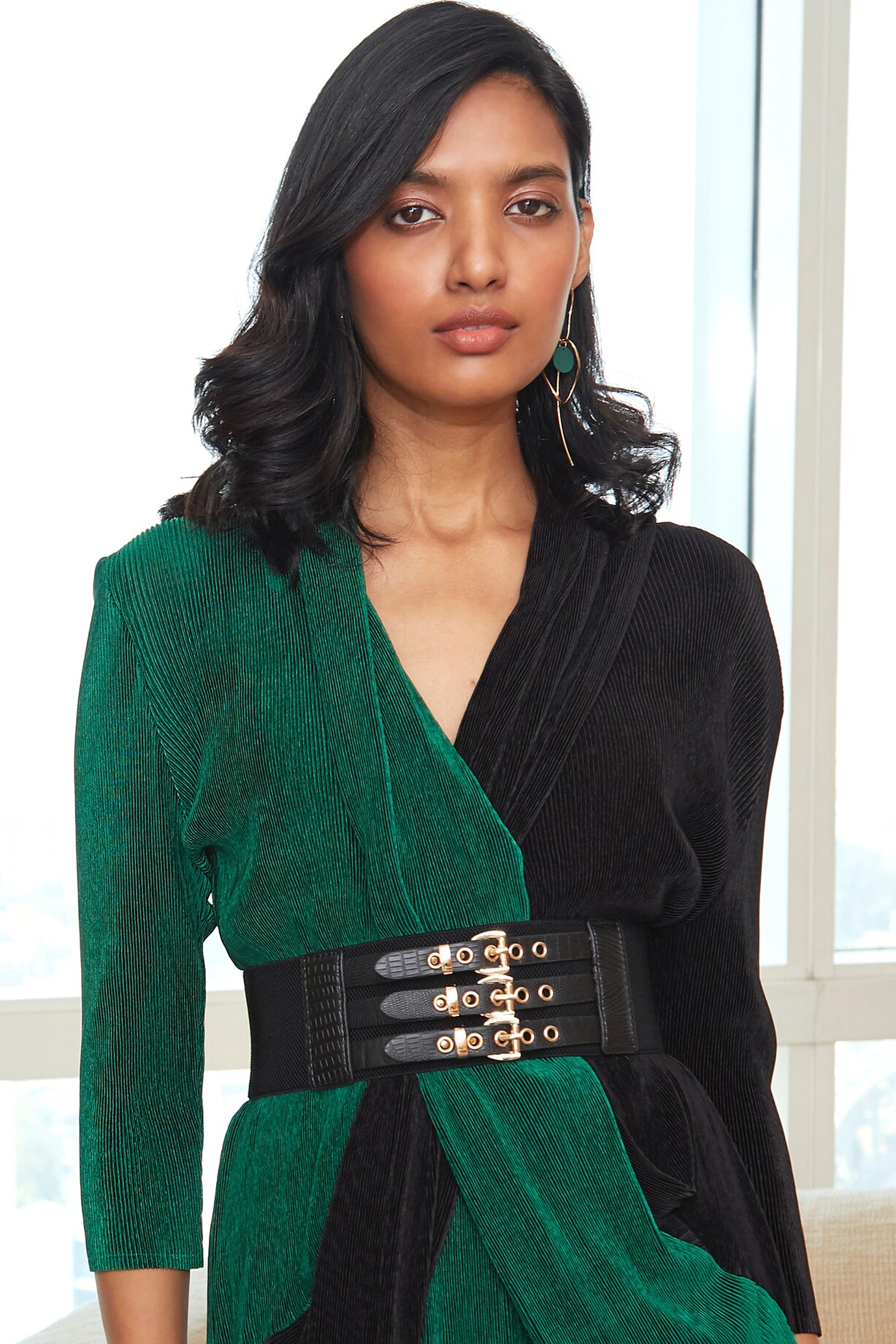 Black & Green Midi Dress by Scarlet Sage at Pernia's Pop Up Shop 2026