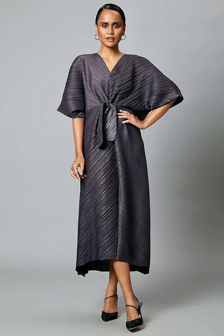 Dark Grey A-Line Kaftan Summer Dress by Scarlet Sage at Pernia's Pop Up Shop
