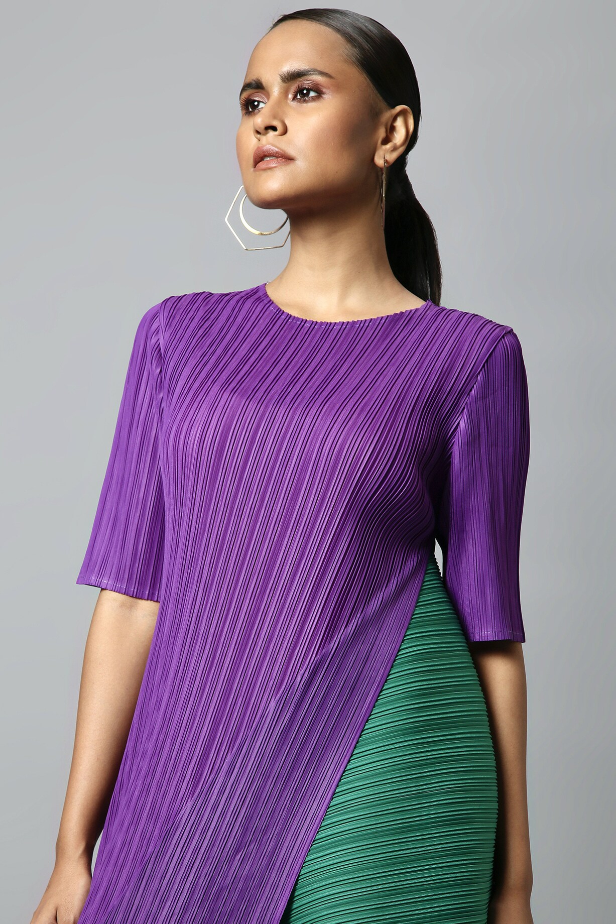 green emerald velvet dress Sweeter Somehow Lavender Floral Print Patchwork Embroidered Maxi Dress main image 1
