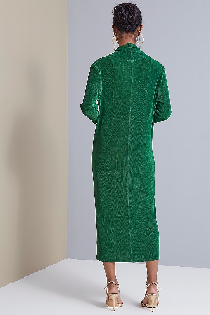 Emerald Green Polyester Sheath Summer Dress by Scarlet Sage at Pernia's Pop Up Shop