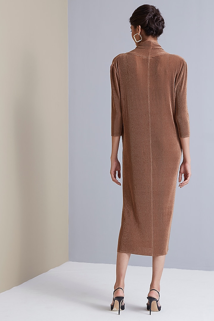 Fawn Colored Polyester Sheath Summer Dress by Scarlet Sage at Pernia's Pop Up Shop