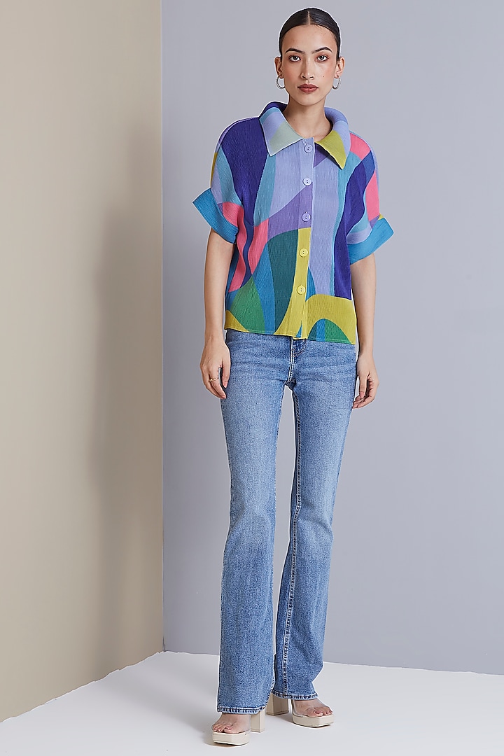 Multi-Colored Polyester Shirt by Scarlet Sage