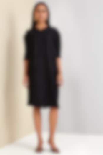 Black Polyester Tunic Summer Dress by Scarlet Sage at Pernia's Pop Up Shop