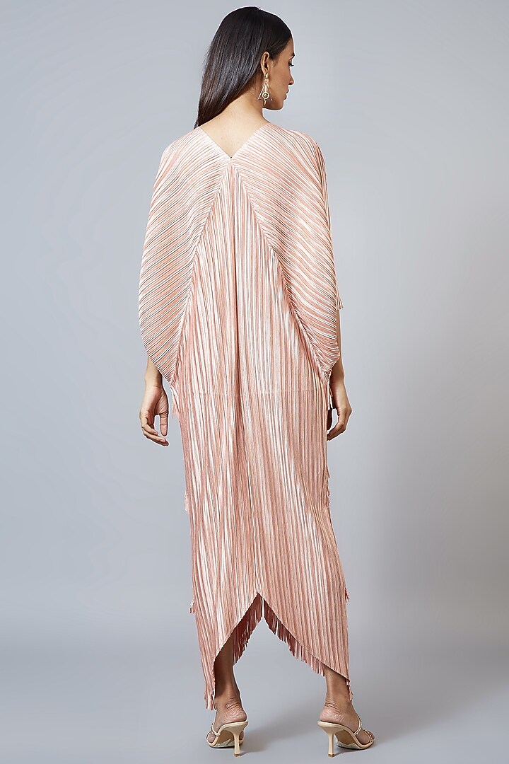 Metallic Pink Printed Kaftan Summer Dress by Scarlet Sage at Pernia's Pop Up Shop
