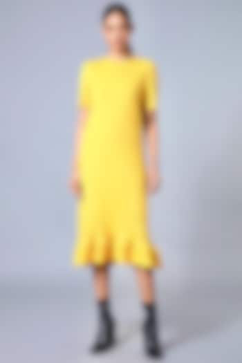 Butter Yellow Sheath Dress by Scarlet Sage