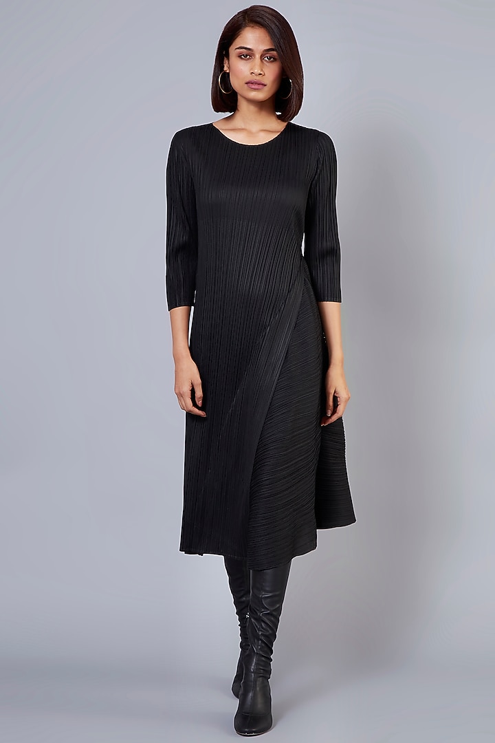 Black Layered A-Line Summer Dress by Scarlet Sage at Pernia's Pop Up Shop