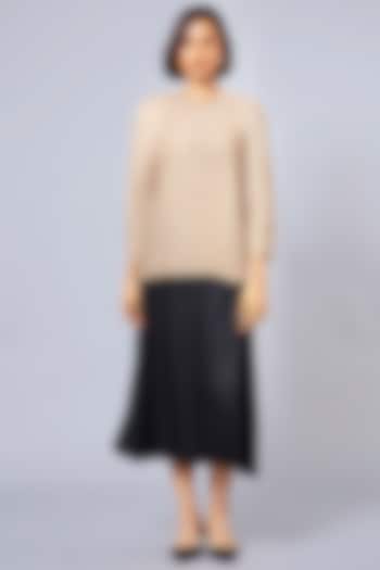 Beige Chevron Printed Top by Scarlet Sage at Pernia's Pop Up Shop