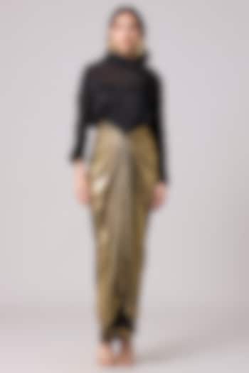 Gold Metallic Skirt Set by Scarlet Sage at Pernia's Pop Up Shop