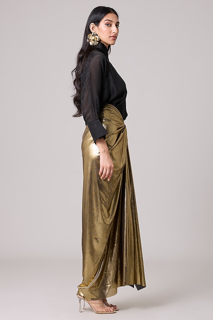 Gold Metallic Skirt by Scarlet Sage at Pernia's Pop Up Shop