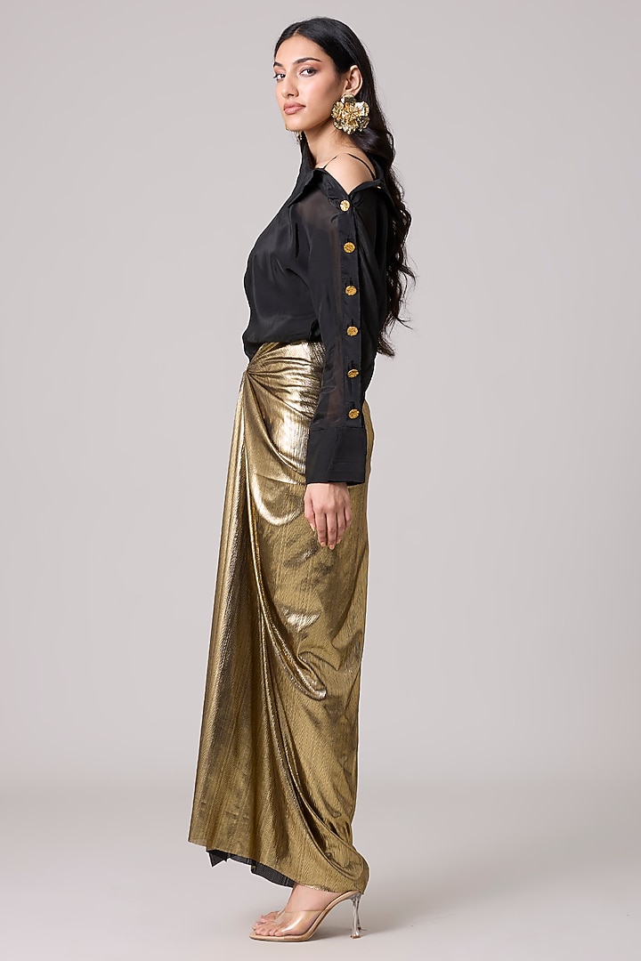 Gold Metallic Skirt by Scarlet Sage at Pernia's Pop Up Shop