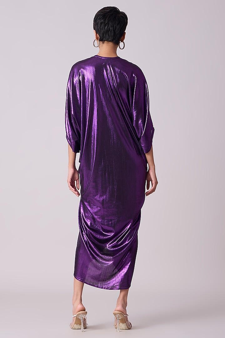 Purple Polyester Kaftan Dress by Scarlet Sage at Pernia's Pop Up Shop
