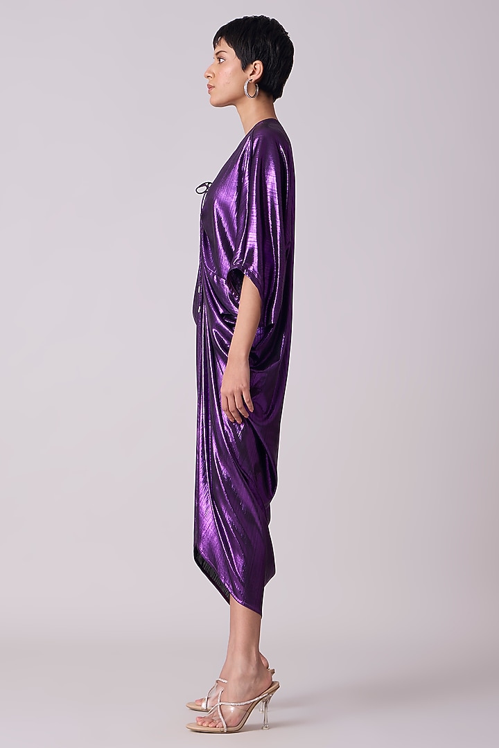 Purple Polyester Kaftan Dress by Scarlet Sage at Pernia's Pop Up Shop